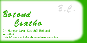 botond csatho business card